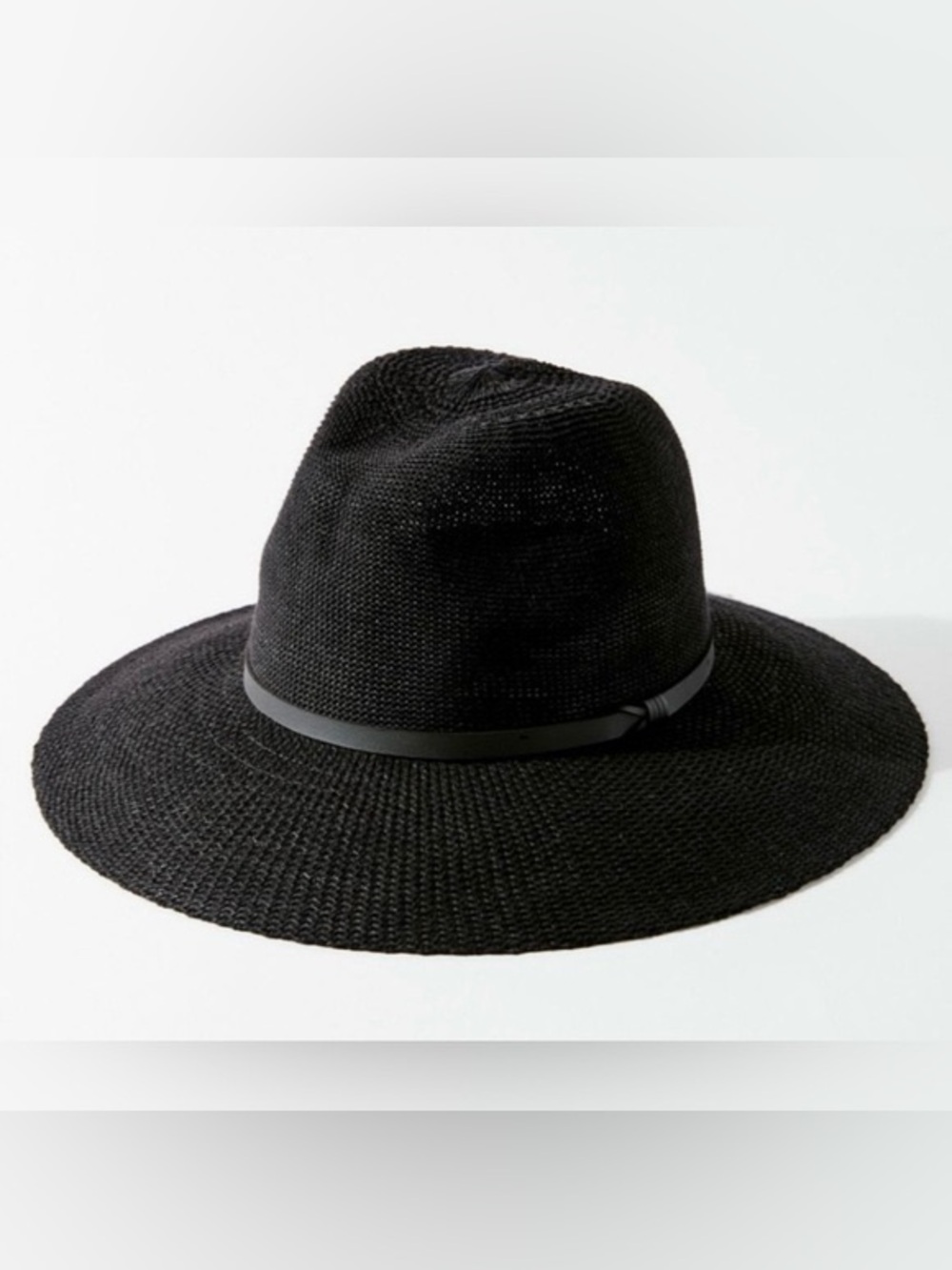 Urban Outfitters Classic Black Wide-Brim Fedora Rancher Hat